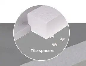 White tile spacers for precise flooring installation