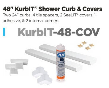 48" KurbIT® Shower Curb & Covers