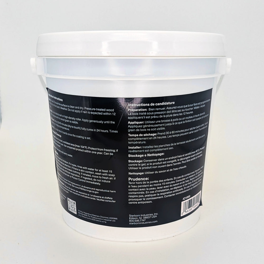 Starborn JoistCote 1 gallon JC1000 pail back label