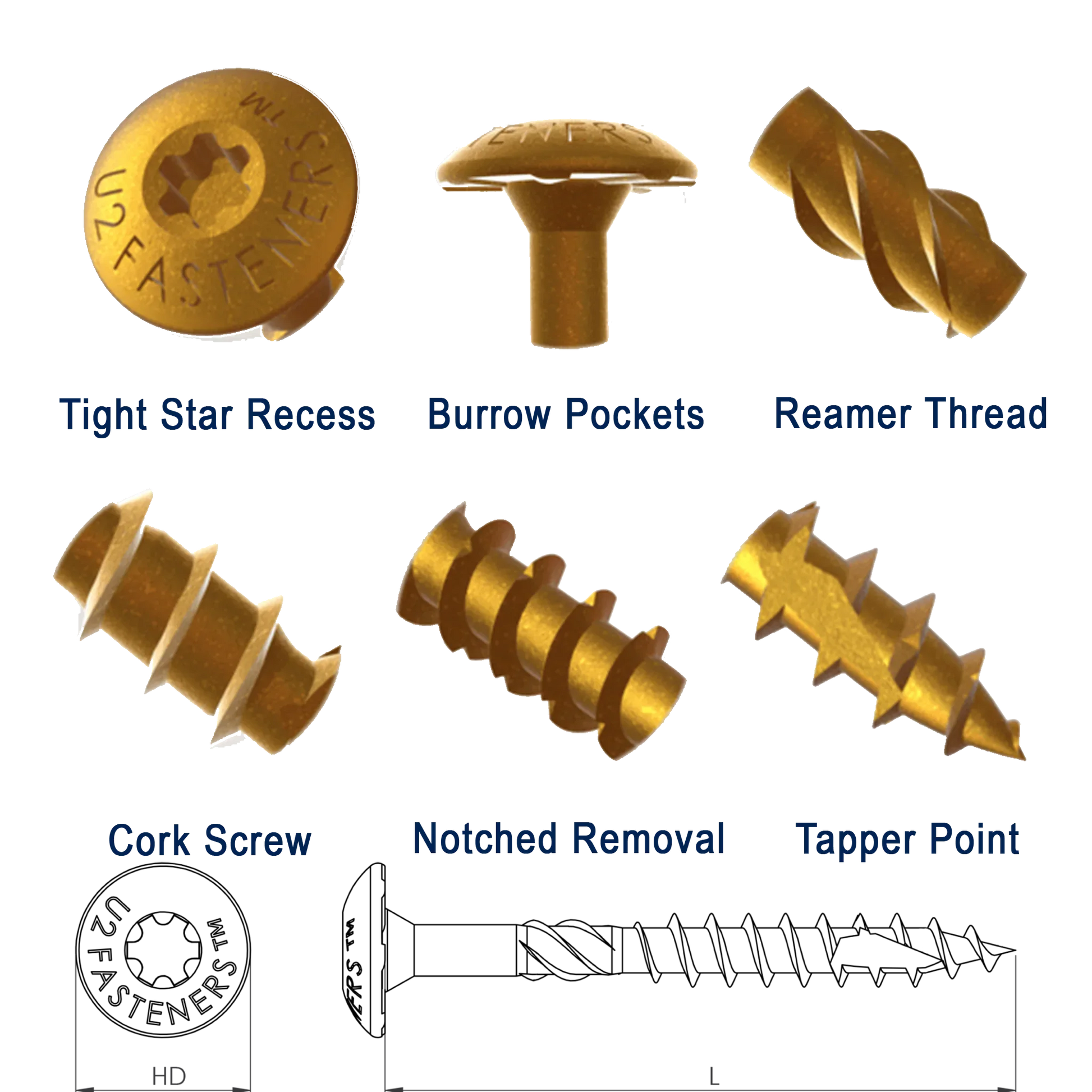 U2 Fasteners - Stainless Steel Construction Screw - 317