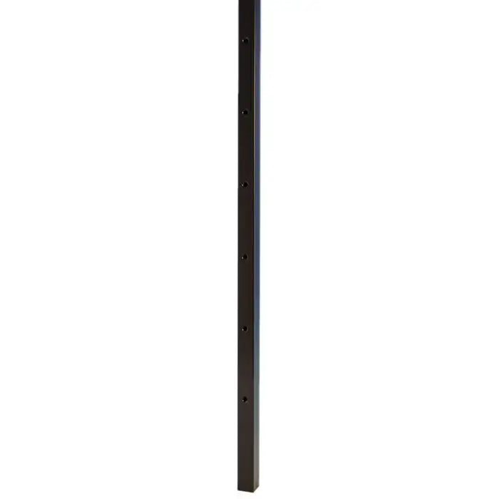 Black industrial support post with mounting holes for manufacturing equipment
