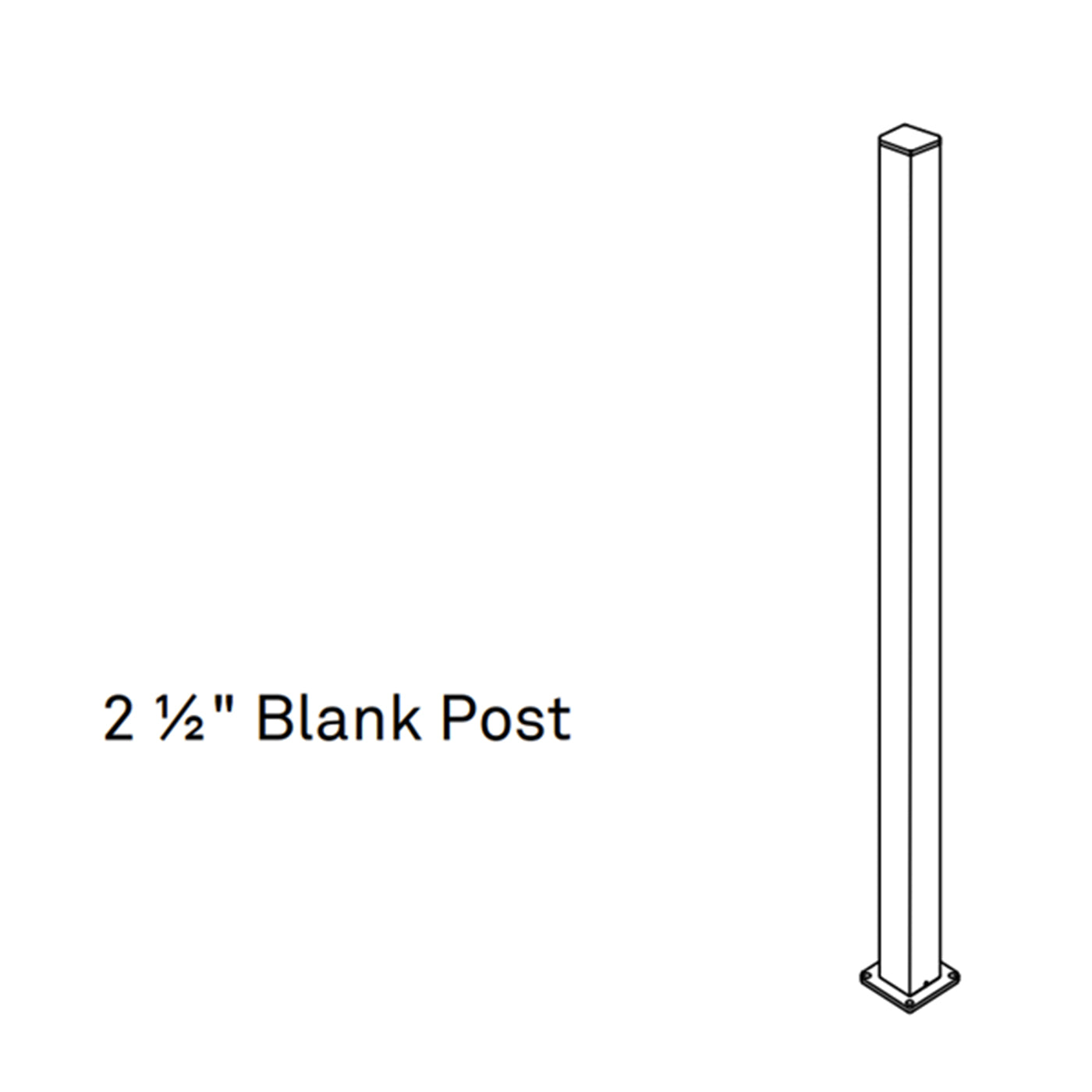 Vista 2.5"Blank Post