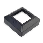 Black square plastic end cap for industrial tubing, durable and precise fit