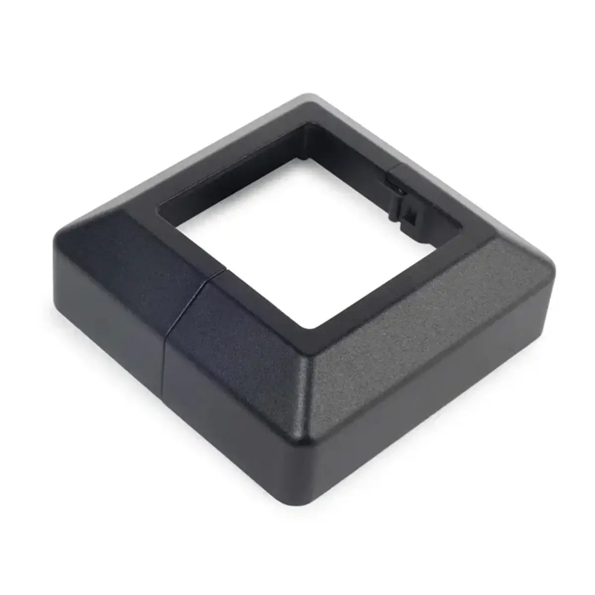 Black square plastic end cap for industrial tubing, durable and precise fit