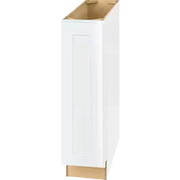 White shaker-style cabinet base with recessed panel, ideal for kitchen or industrial storage solutions