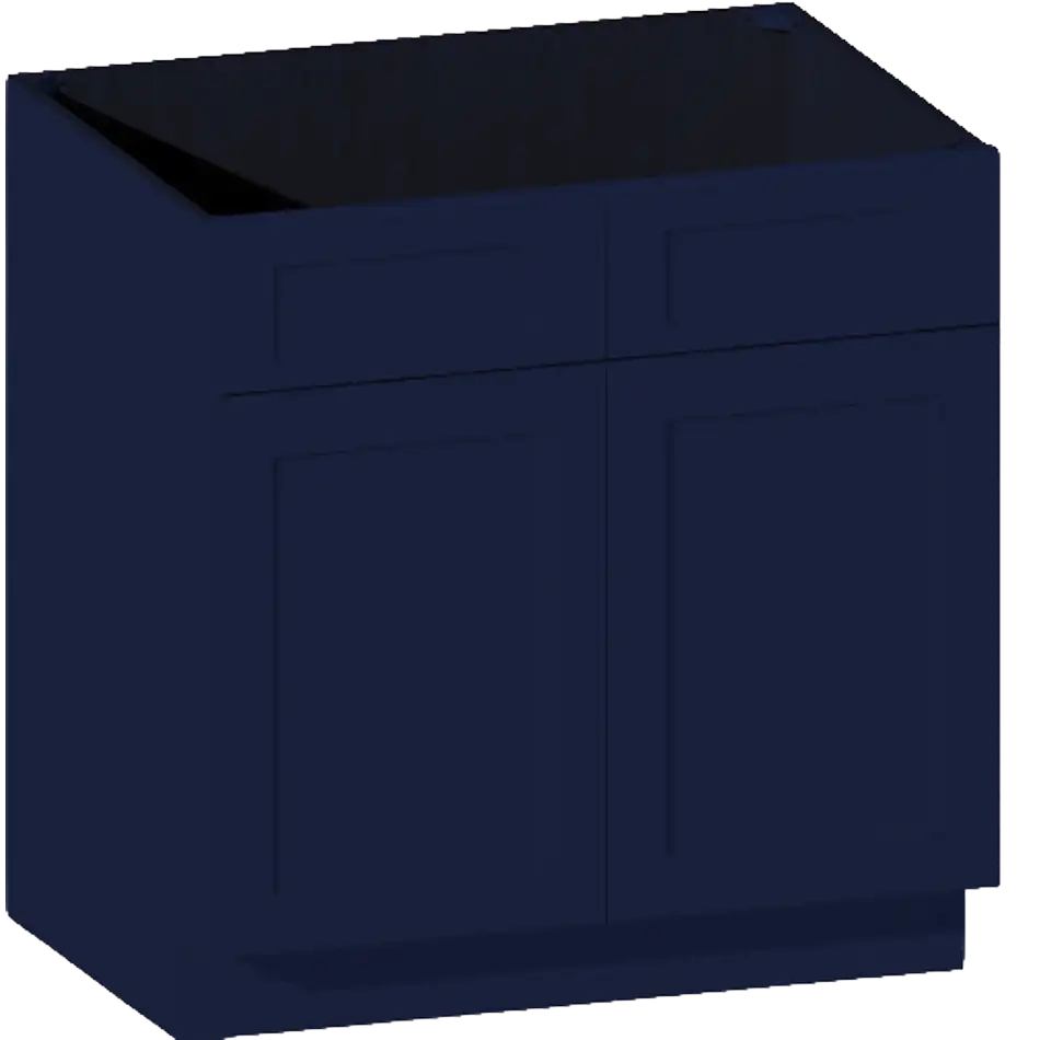 Base Cabinet, 2 Doors, 2 Drawers, 1 Shelf - B33