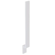 White industrial L-shaped bracket for manufacturing equipment mounting