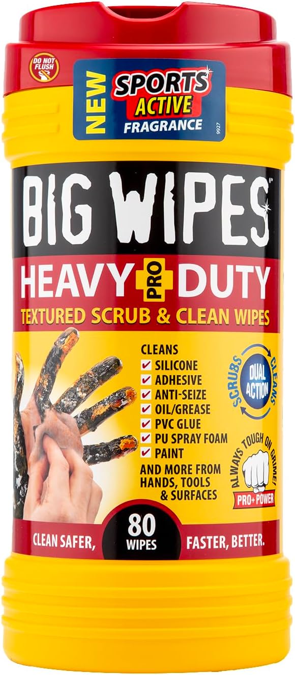 Big Wipes Heavy Duty Pro+ 80-count cleaning wipes tub