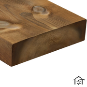 Solid wood plank with natural grain and knots, ideal for industrial construction and DIY projects