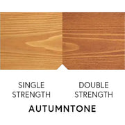 Autumntone wood finish comparison: single vs double strength stain on pine
