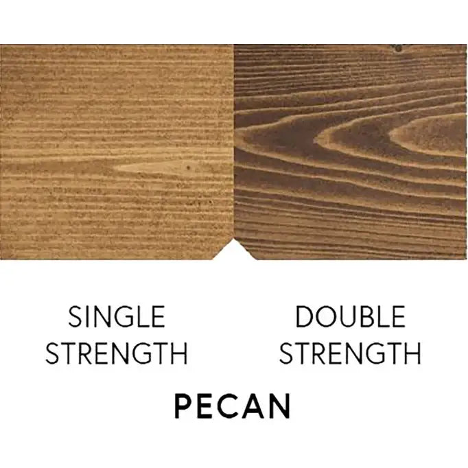 Pecan wood grain samples: single vs double strength for industrial material selection