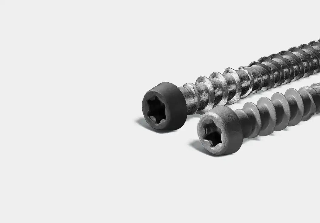 Two industrial hex socket head screws with threaded shafts, ideal for manufacturing and assembly applications.