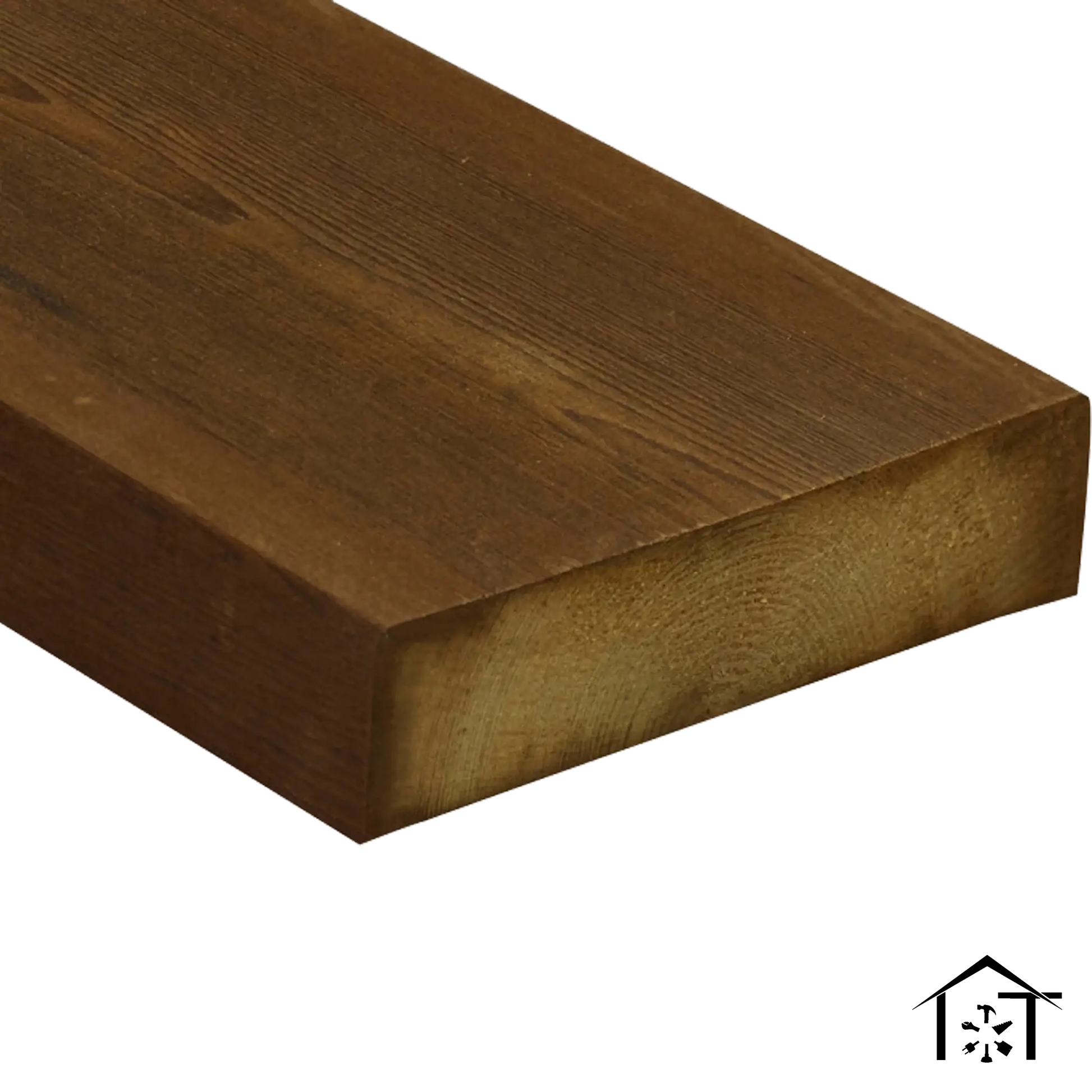 Solid wood plank with rich grain, ideal for industrial projects and manufacturing applications