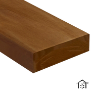 Smooth wooden plank with rich grain texture for industrial and manufacturing use