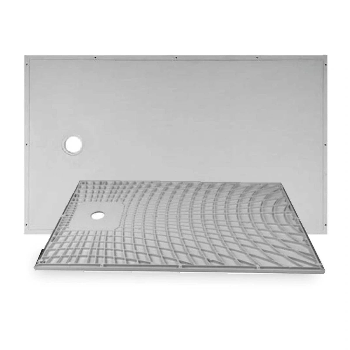 60 in. x 36 in. KurbX Offset Drain Tub Replacement Structural Shower Pan