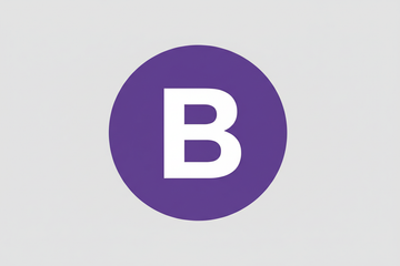 purple circle with a capital B in the center