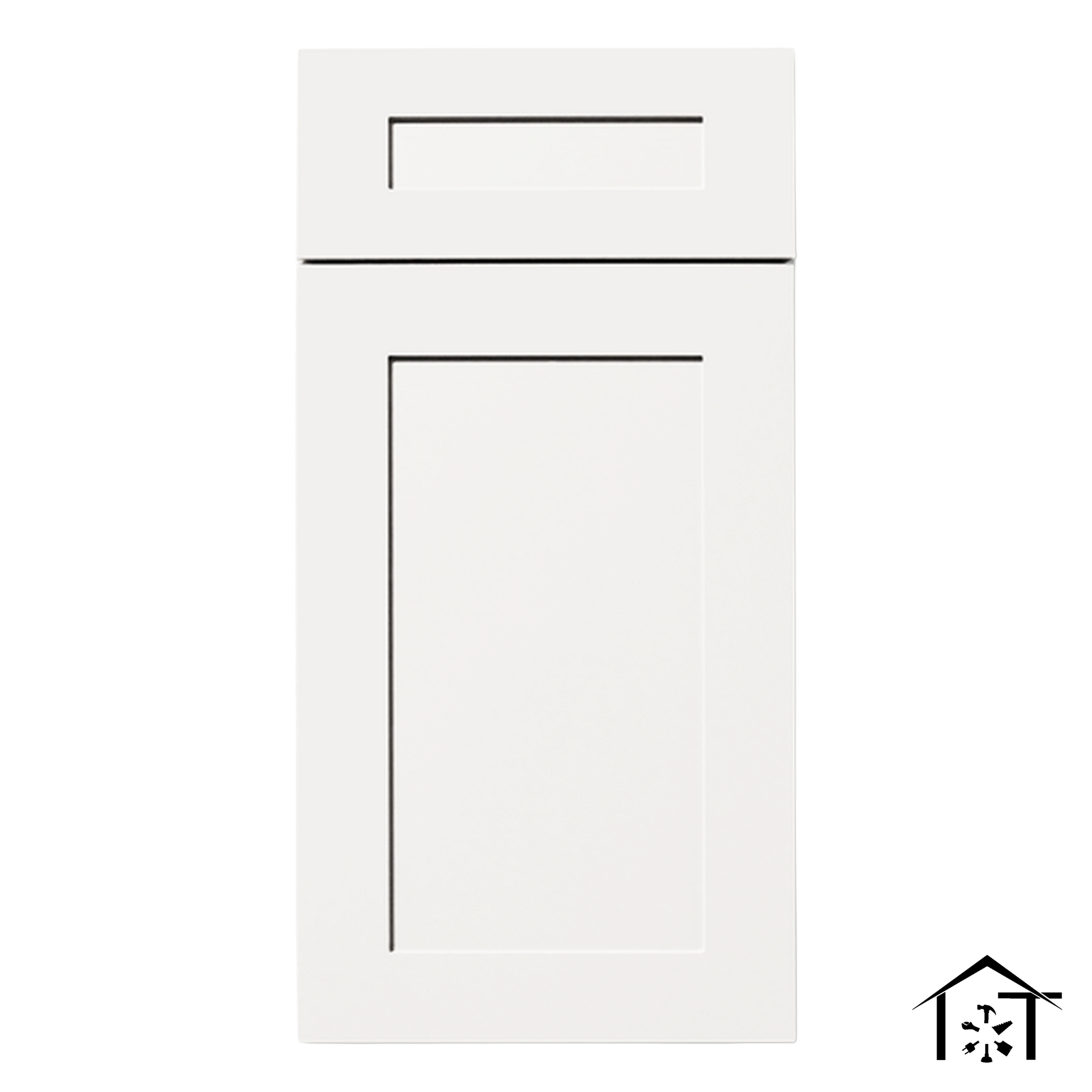 Wall Cabinet 2 doors 1 shelf - W3015 - Shaker White