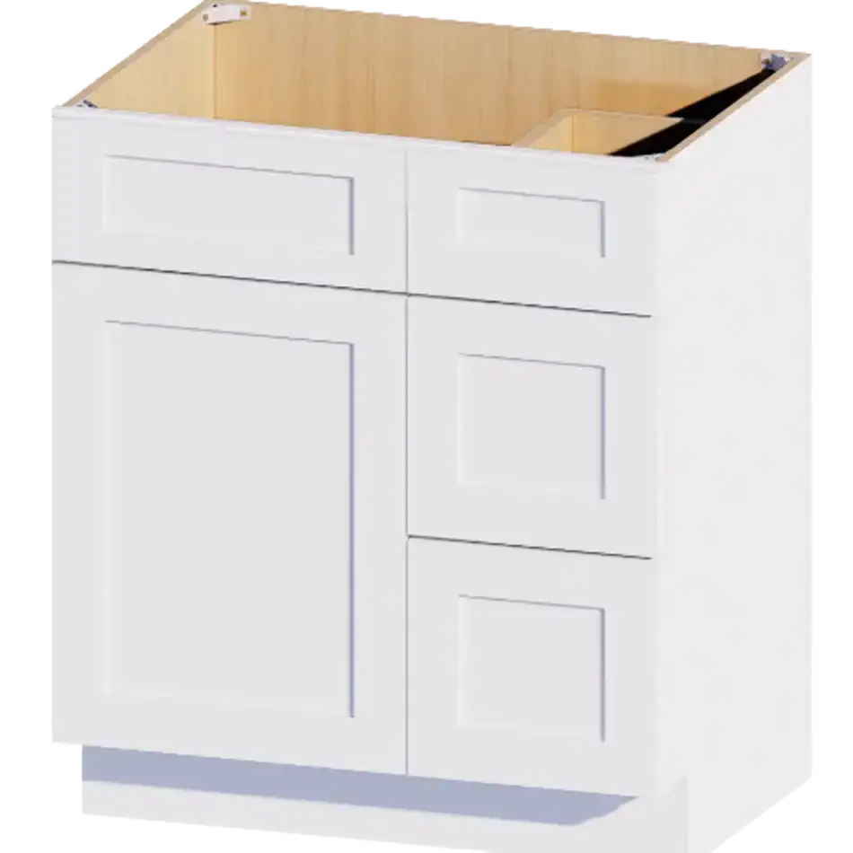 Vanity Sink Base Cabinet, 1 Dummy Drawer, 2 Drawers, 1 Right Door, No Shelf - VAD3021R