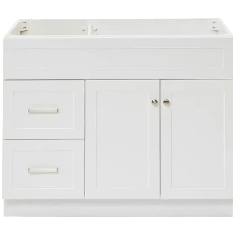 Vanity Sink Base Cabinet, 1 Dummy Drawer, 2 Drawers, 2 Doors, Door Openings on Left, No Shelf - VAD4221L