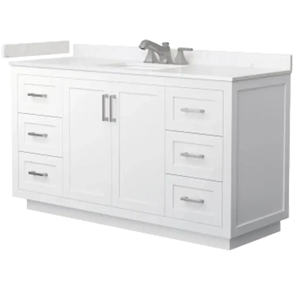 Vanity Sink Base Cabinet, 1 Dummy Drawer 6 Drawers 2 Doors - VAD6021S